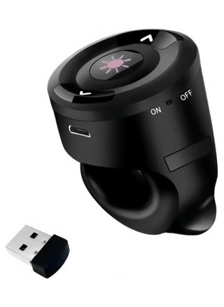 2.4G Wireless Presenter for Powerpoint Presentation Remote Control Red Laser Pointer,Finger Ring Presenter Rechargeable Slide Remote for Powerpoint Presentation Clicker for Computer - pzsku/ZFA9DC0DE7C3D8B10BE02Z/45/_/1739328385/36ea9d44-8c7f-48f7-93d4-b9992179c2e4