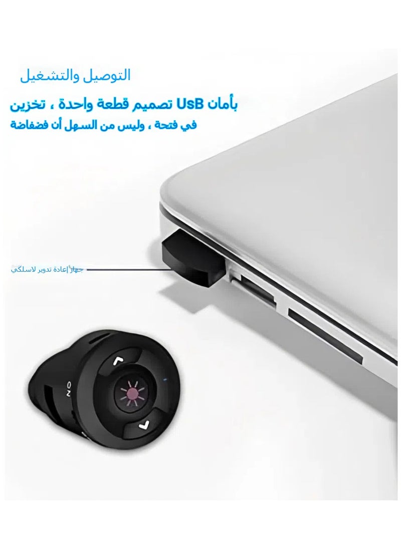 General - 2.4G Wireless Presenter for Powerpoint Presentation Remote Control Red Laser Pointer,Finger Ring Presenter Rechargeable Slide Remote for Powerpoint Presentation Clicker for Computer - Image 1