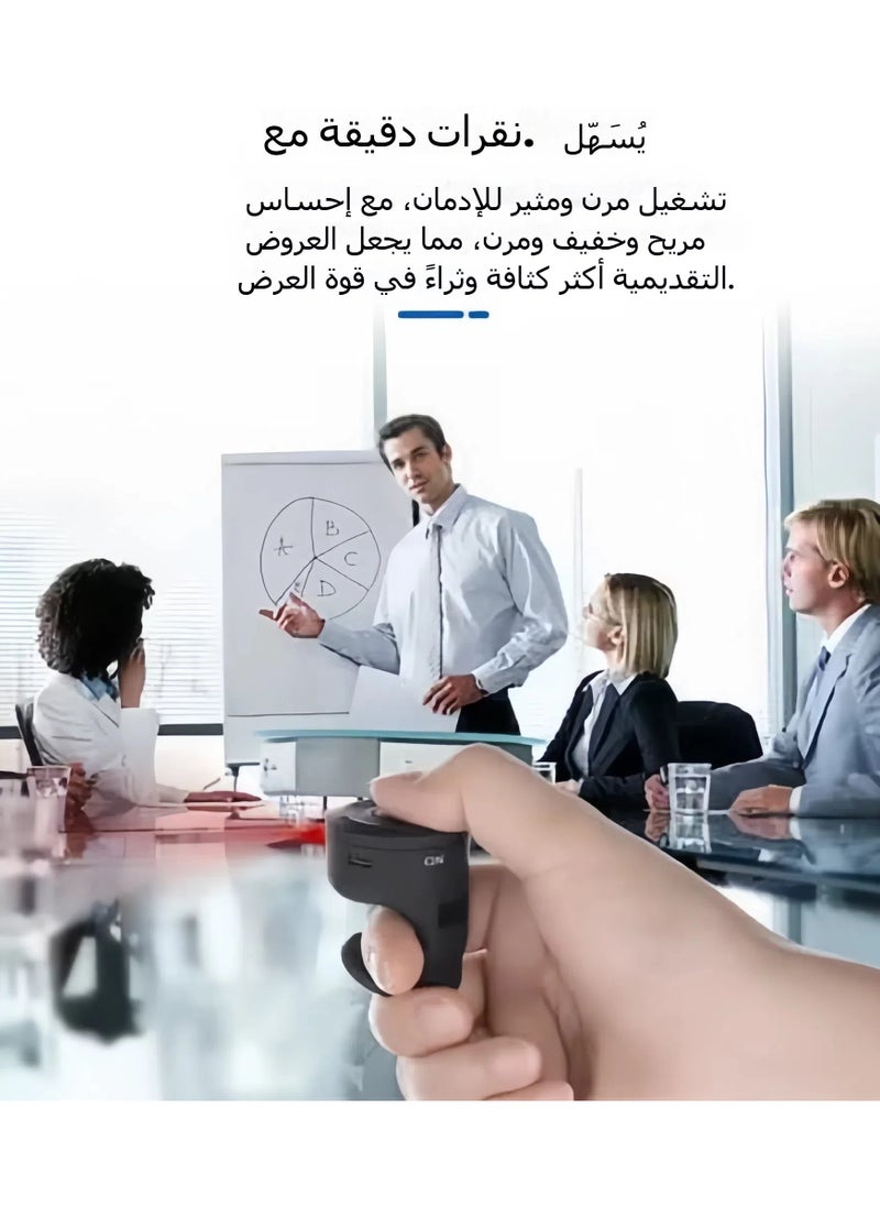 General - 2.4G Wireless Presenter for Powerpoint Presentation Remote Control Red Laser Pointer,Finger Ring Presenter Rechargeable Slide Remote for Powerpoint Presentation Clicker for Computer - Image 1