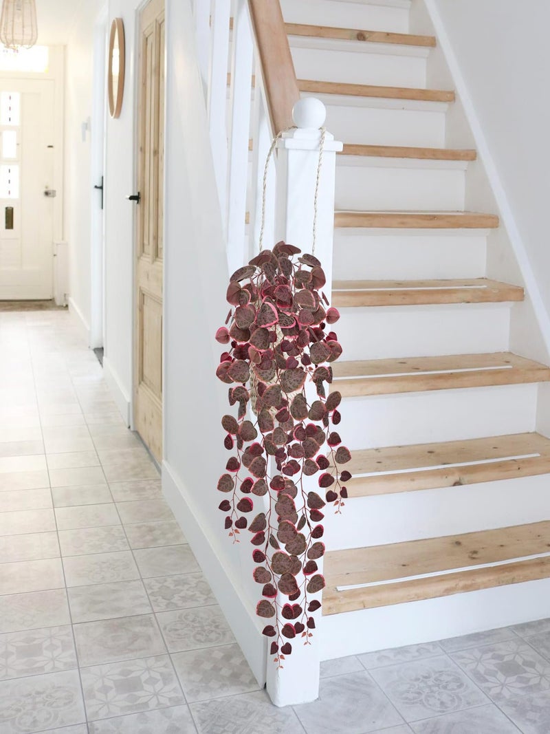 Briful 3 Pack Fake Hanging Plant 39.3" Artificial Hanging String of Hearts Plant Faux Trailing Vine with Heart-Shaped Leaves Lush Cascading Fake Plants for Home Wall Shelf Indoor Outdoor Decor, Pink - Image 5