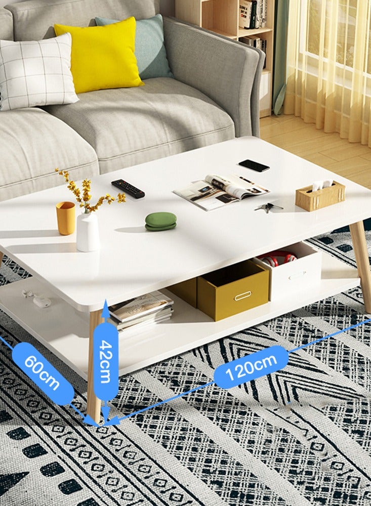 CityRiya-Long طاولة القهوة الخشبية طاولة الأريكة طاولة القهوة الصغيرة لغرفة المعيشة منتصف القرن الجانب نهاية الجدول مركز مكتب الأثاث لغرفة المعيشة غرفة النوم مكتب 120 سم - Image 2