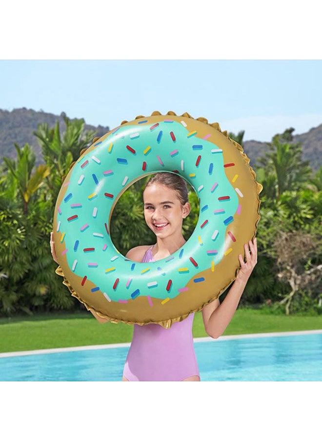 DANUBE HOME Bestway Swim Ring Sweet Donut Inflatable Swimming Pool Floater Outdoor Fun Water Party Ring Floats For Beaches Pools Water Parks Resorts 91 cm Multi Color  - Image 3