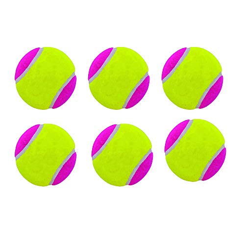 Netco Power Green Tennis Cricket Ball, Pack of 6 (Pink) - Image 1