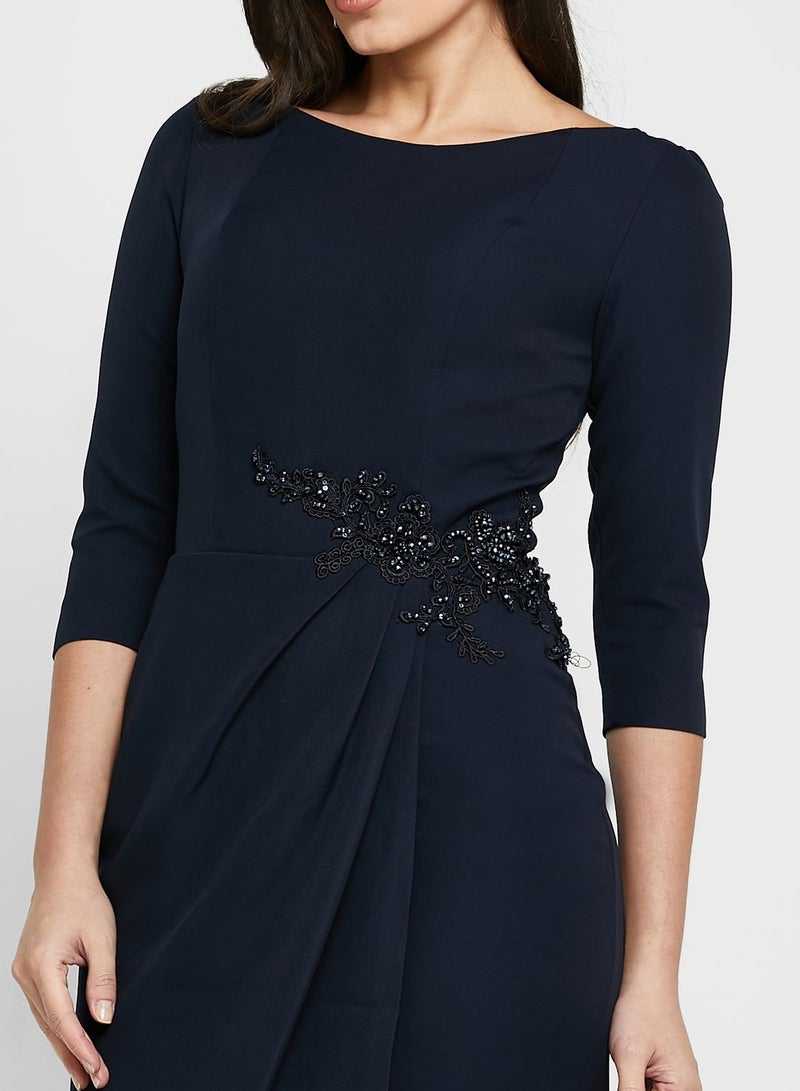 List Tiered Front Slit Dress - Image 3