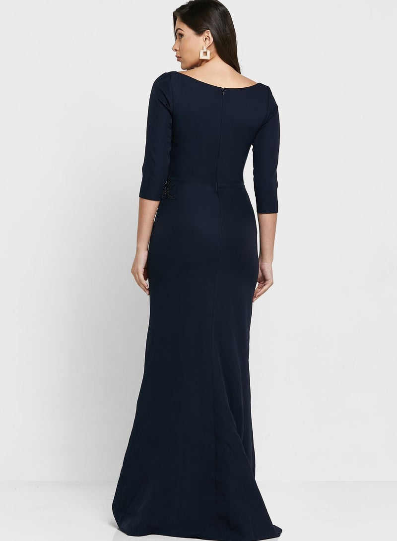 List Tiered Front Slit Dress - Image 2