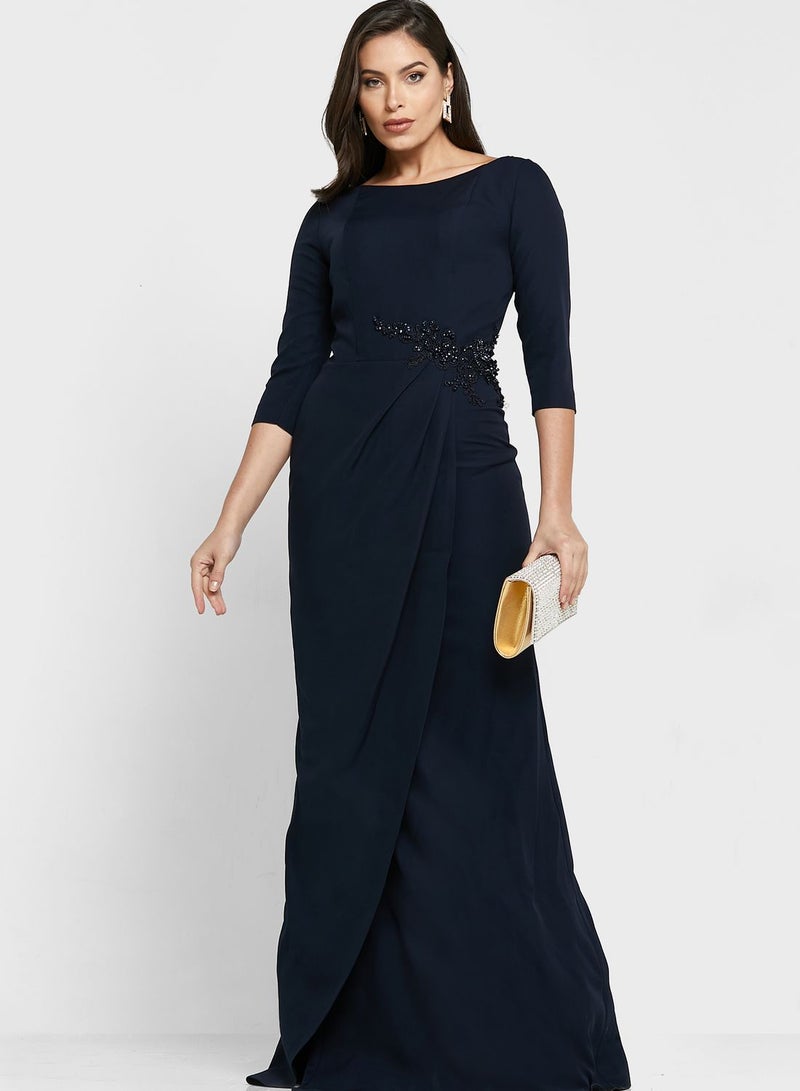 List Tiered Front Slit Dress - Image 4