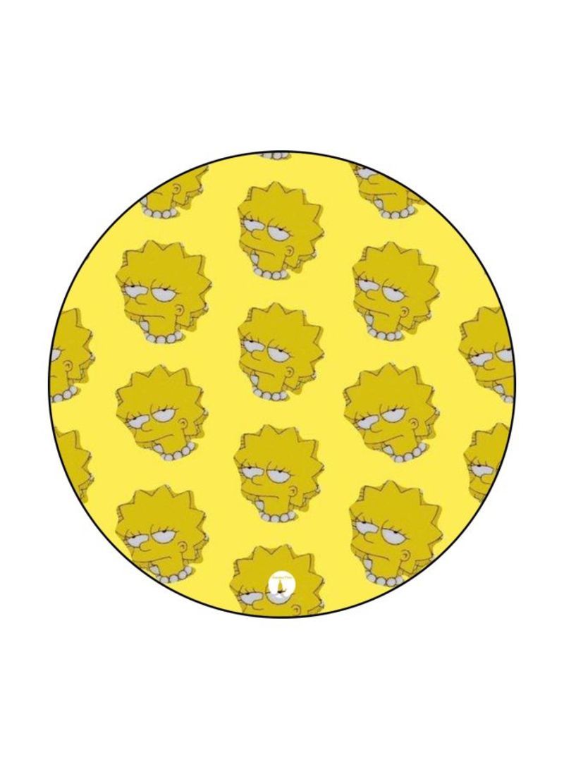 The Simpsons Printed Mousepad Yellow/White