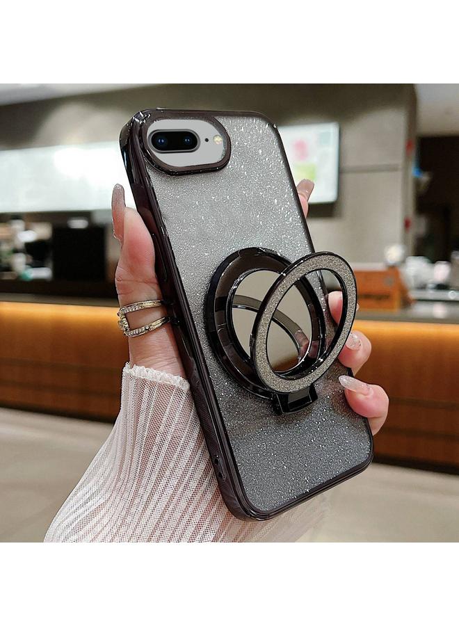 S-TOP Case For iPhone 7 Plus / 8 Plus Plated Mirror Holder Gradient Glitter MagSafe Phone Case - Image 1