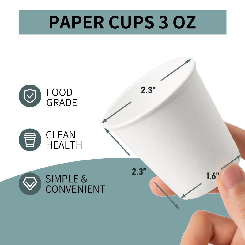 RACETOP [100 Pack] 3 oz Bathroom Paper Cups, Disposable Paper Cups, Mouthwash Cups, Paper Coffee Cups, Ideal for Bathroom - Image 4