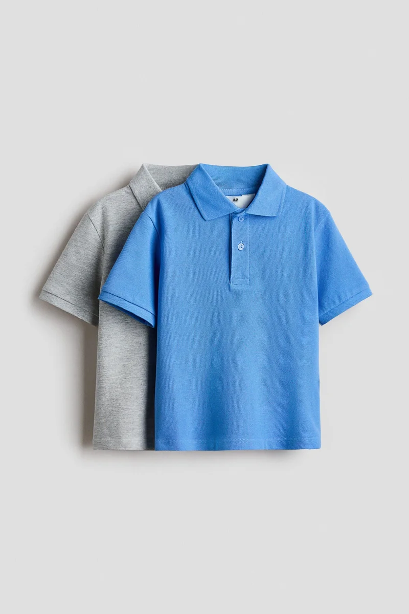 H&M 2-pack cotton piqué polo shirts
