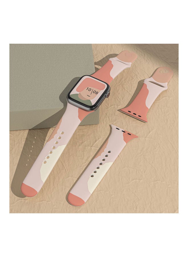 Loquat New Fashion Silicone Strap For Apple Watch 45/44/42mm Printed