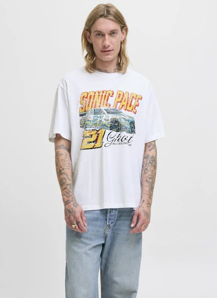 جاك اند جونز Graphic Crew Neck T-Shirt