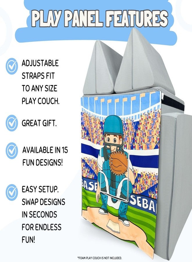 Couch Swag Play Panel for Childrens Foam Sofa Kids Couch (Baseball) - Image 2