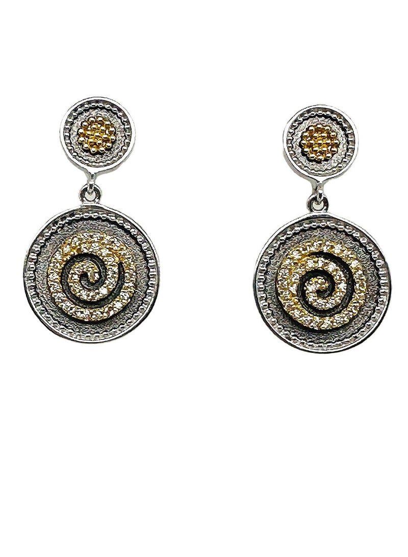 بي تي سي إيلا - حلق فضة مطلي بالذهب (SIL0526) - Image 2