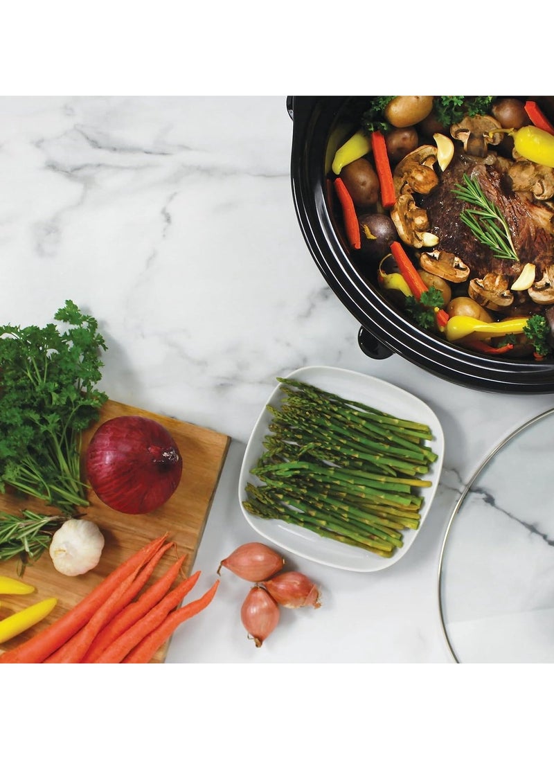 Royalty Line - Slowcooker - 6 Liters - With Removable Ceramic Inner Pan - PFAS Free - 320W - Keep Warm Function - Stainless Steel SLC1013 - Image 1