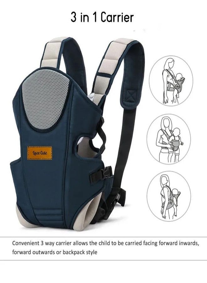 Laee cute ComfortFit Baby Carrier Bag for Babies 4 to 24 Months | Supports Up to 15kg | 4 Comfortable Carrying Positions | Lightweight, Adjustable, and Perfect for Travel (Blue & Black) (Medium) - Image 5