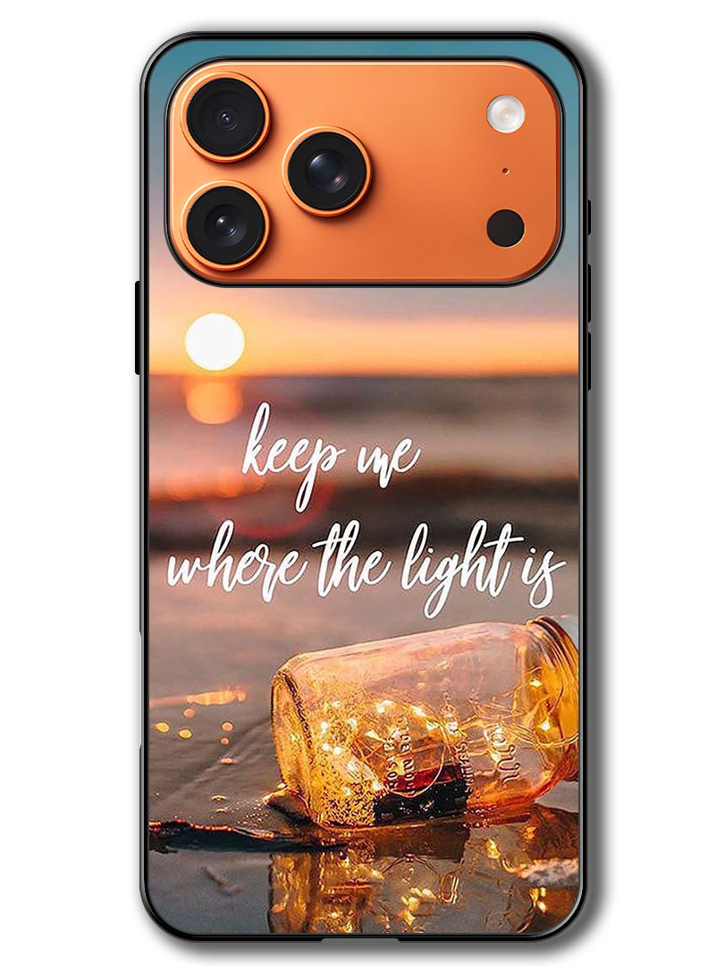 Theodor Case Compatible with Apple iPhone 17 Pro Max 6.9 Inch Protection Shockproof Bumper Cover Keep Me Where The Light - Image 1