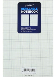 Filofax A5 Notebook refill - squared paper white 