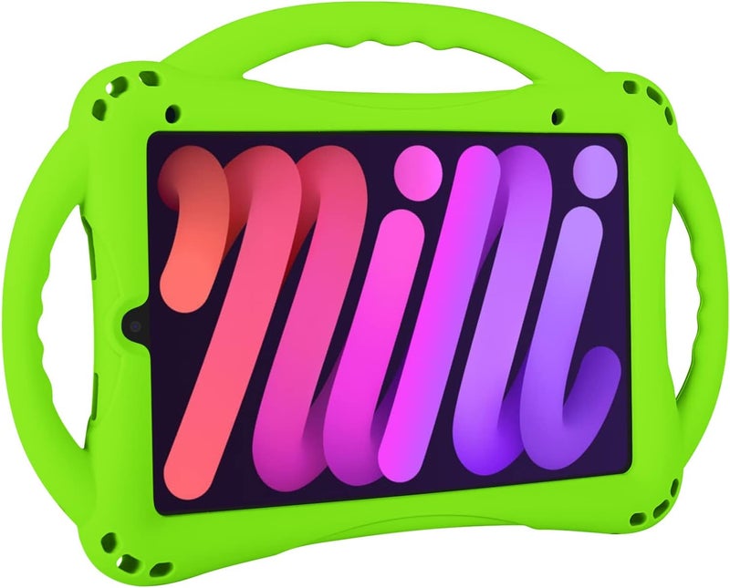 TopEsct Kids Case for iPad Mini 6th Generation Case Heavy Duty Shockproof Cover Childproof Protective Kids Cover with Three Handle Stand for 8.3 inch iPad Mini 6（Green） - Image 1