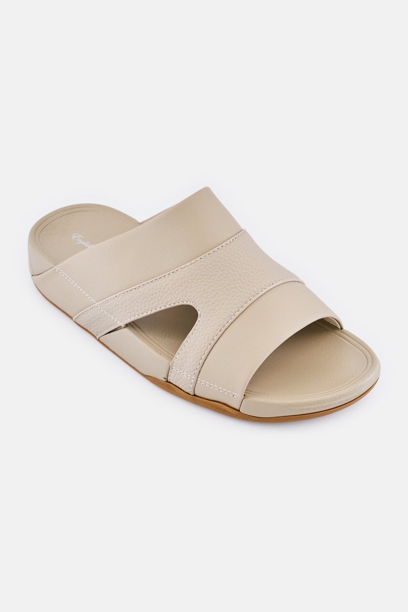 English Laundry Men Slip On Arabic Sandals, Beige - Image 1