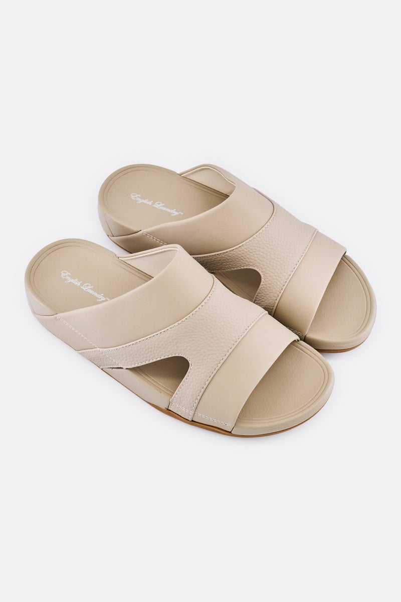 English Laundry Men Slip On Arabic Sandals, Beige - Image 2