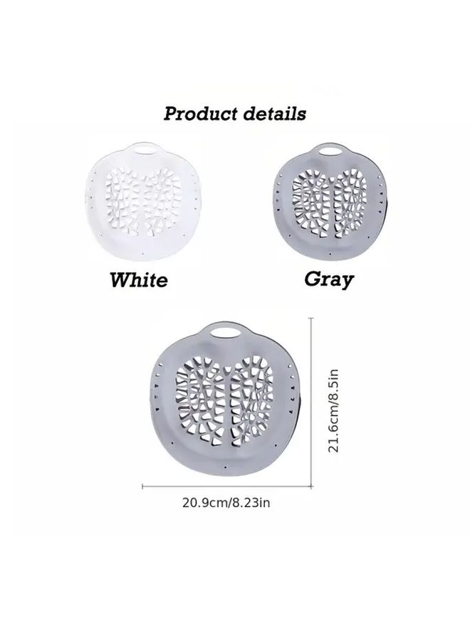 2pcs White Silicone Underwear Delicates Laundry Bags With Zipper Closure Mesh Like Durable Design Machine Washable Portable Round Organizer For Sensitive Clothes Travel Home Use Fits Washing Machine Drum Sturdy Scratch Resistant - Image 3