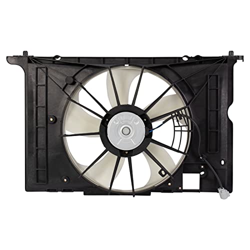 TRQ Radiator Cooling Fan Assembly Compatible with 2009-2010 Pontiac Vibe 2009-2013 Toyota Corolla Matrix TO3115156 - Image 2
