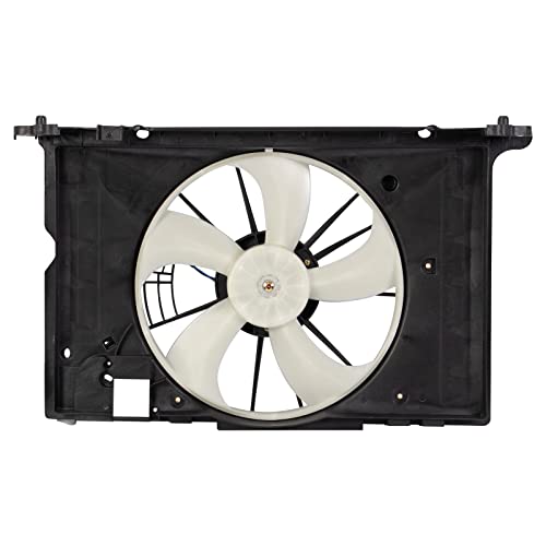 TRQ Radiator Cooling Fan Assembly Compatible with 2009-2010 Pontiac Vibe 2009-2013 Toyota Corolla Matrix TO3115156 - Image 3