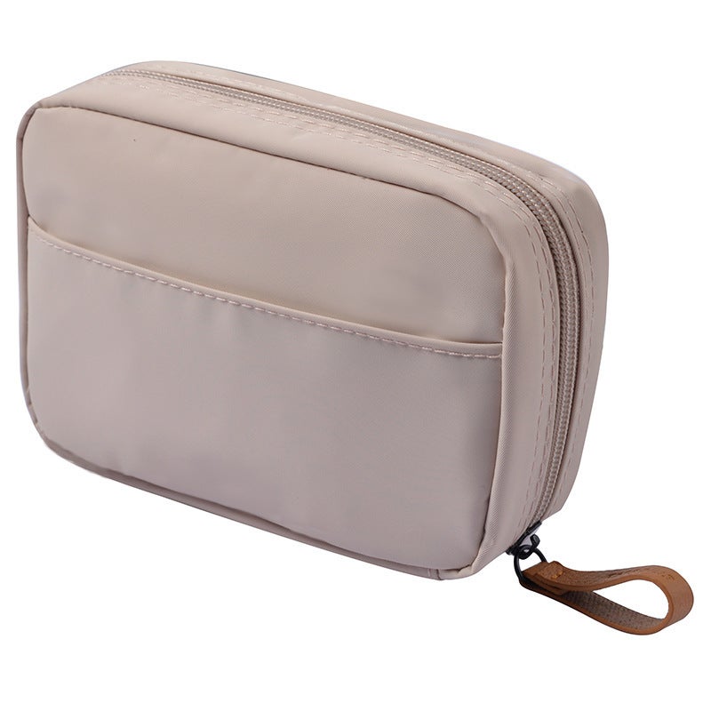 Lightweight Simple Cosmetic Bag Ink Color Series Wash Bag Large And Small Portable Cosmetic Storage Bag Mouth Red Bag - Image 1