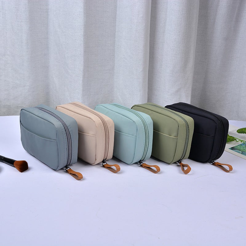 Lightweight Simple Cosmetic Bag Ink Color Series Wash Bag Large And Small Portable Cosmetic Storage Bag Mouth Red Bag - Image 4