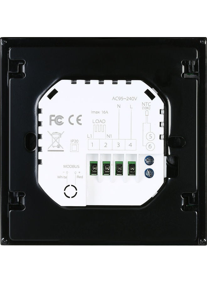 NIBEMINENT 16A Electric Heating Thermostat with Touchscreen LCD Black 10.5*6*9centimeter - Image 2