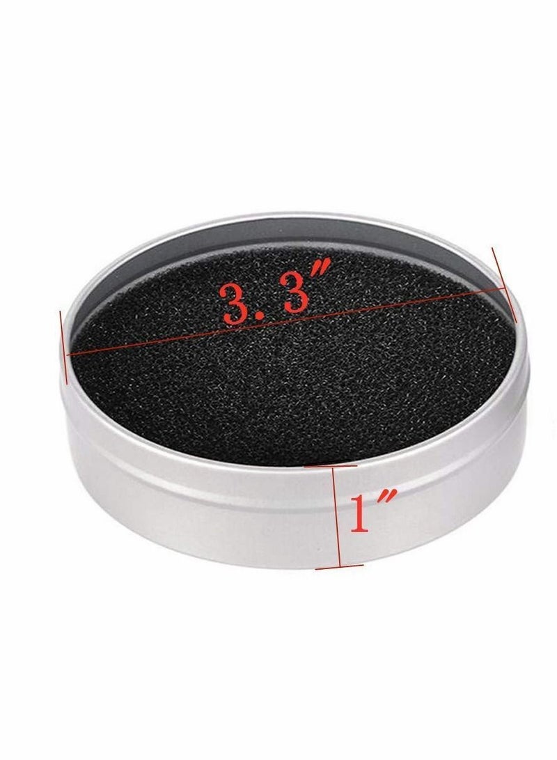 الأزرق جي دبليو 2 Pcs Makeup Brush Cleaner Set Quick Color Removal Sponge Dry Brushes Cleaning Box Eye Shadow or Blush Tool - Image 5