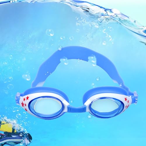 STRAUSS Swimming Goggles With Anti-Fog & UV Protection for Kids, Adults | Fully Adjustable With Case Cover (Blue/White) - Image 2