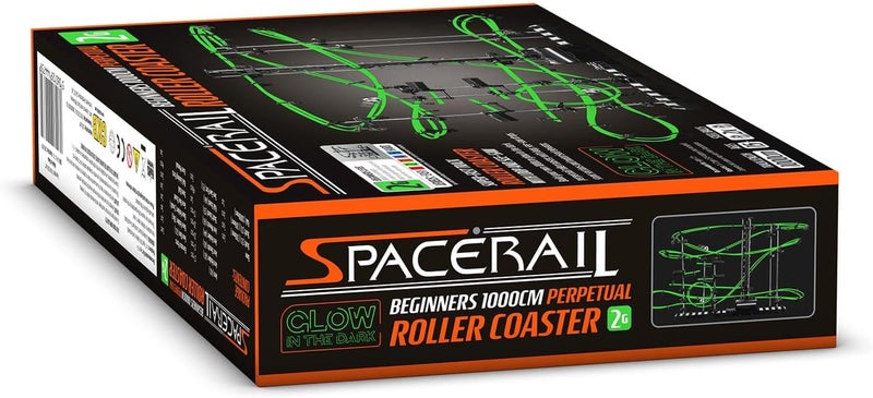 CKB Ltd Space Rail Perpetual Rollercoaster Glow in The Dark Level 2 - Marble Roller Coaster Run DIY Track Build Kit Space Rail Track Run - Image 3