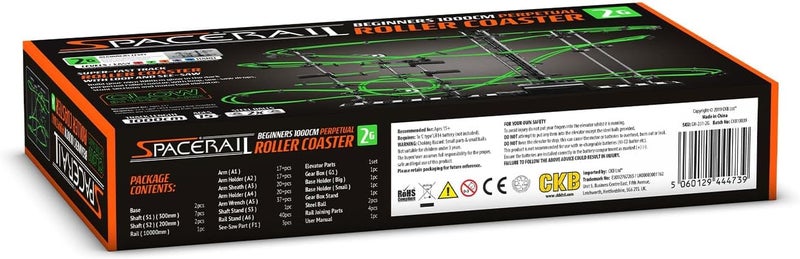 CKB Ltd Space Rail Perpetual Rollercoaster Glow in The Dark Level 2 - Marble Roller Coaster Run DIY Track Build Kit Space Rail Track Run - Image 4