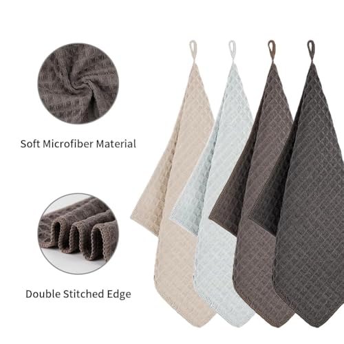 watchget Barista Microfiber Cloths - 4 Pack (12"x12") Professional Cleaning Towels for Espresso Machines, Steam Wands & Countertops Essential Coffee Bar Accessories - Image 3