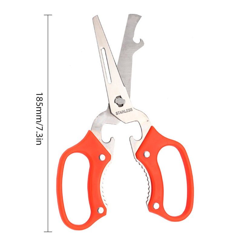 Multi-Functional Scissors Stainless Steel & ABS Material - Comfortable Grip Compact Design Versatile Multi-Tool for Home Kitchen Outdoor Travel - Image 4