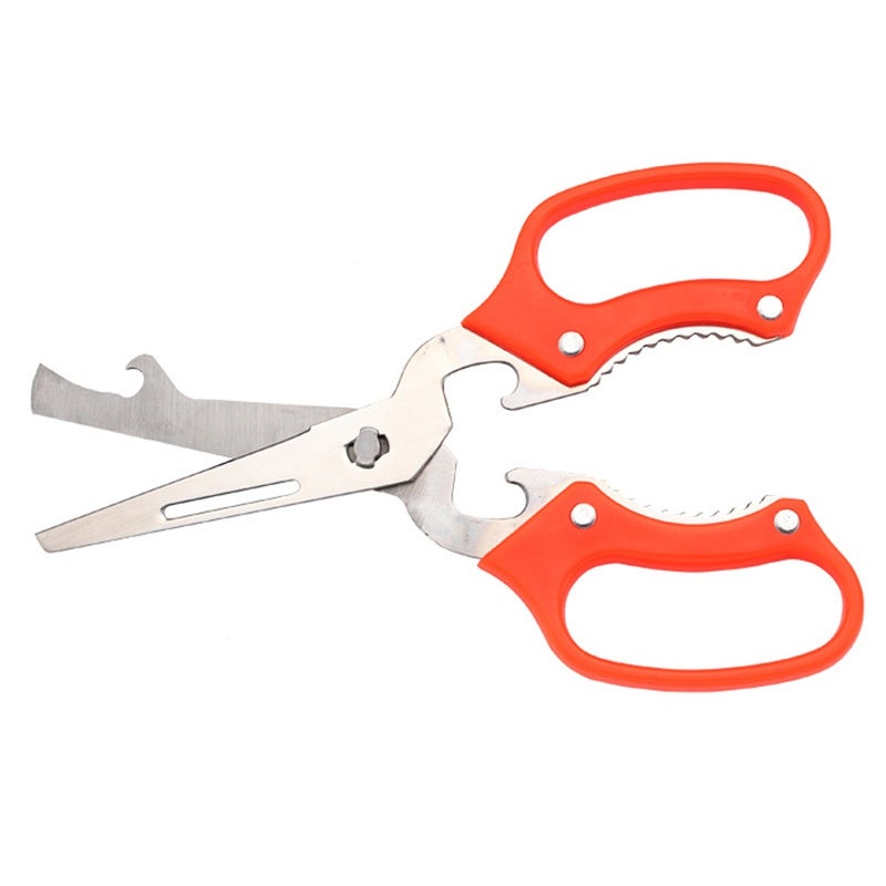 Multi-Functional Scissors Stainless Steel & ABS Material - Comfortable Grip Compact Design Versatile Multi-Tool for Home Kitchen Outdoor Travel - Image 1