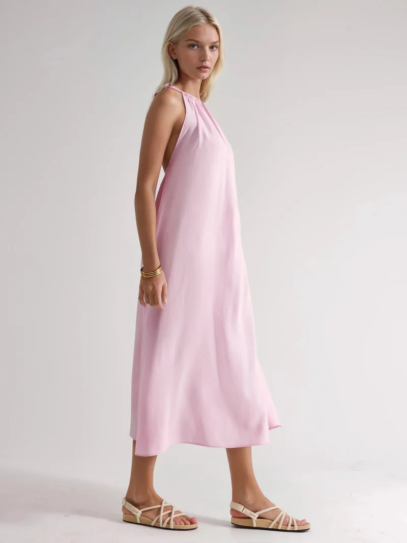 بوسيم BUSEM Halter Neck Midi Dress