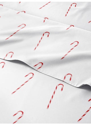 Cal King Christmas Candy Canes Sheet Set - Holiday Xmas Pattern Linen Set - Deep Pockets - Snug Fit - 4 Piece - Wrinkle Free - Comfy & Cooling Bedding - Easy To Care For - Kid Friendly - by CGK Linens - pzsku/ZFA9F1AA64BEF06E9DE03Z/45/1749668359/0c9c9b54-cafd-4467-95db-61c7b4d16dfd