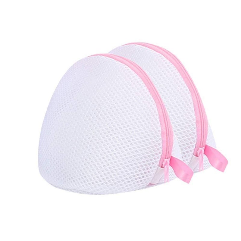 Durable Mesh Shoe Wash Bag for Laundry Machines Pink 