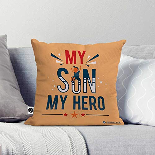 Jhingalala Jhingalala Gift for Son My Son My Hero Printed Cushion Cover with Filler Gift for Son Birthday Special - Image 4