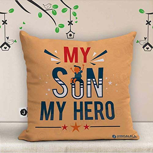 Jhingalala Jhingalala Gift for Son My Son My Hero Printed Cushion Cover with Filler Gift for Son Birthday Special - Image 2
