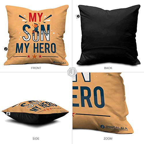 Jhingalala Jhingalala Gift for Son My Son My Hero Printed Cushion Cover with Filler Gift for Son Birthday Special - Image 5