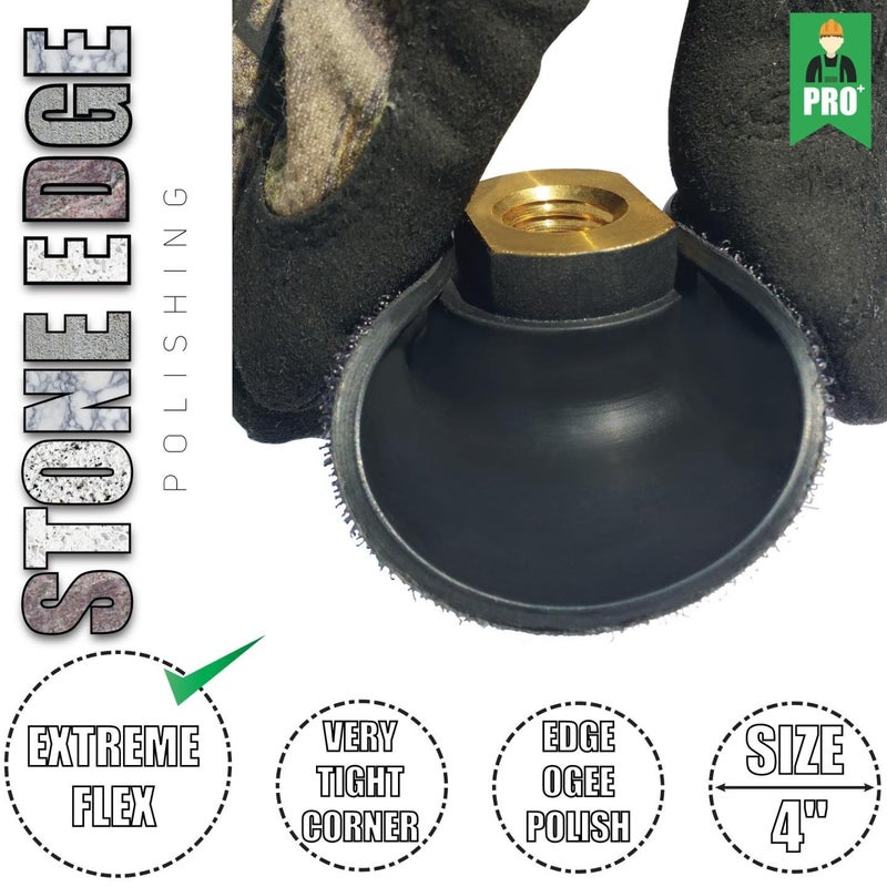 Stadea RBP103K 4" Rubber Backing Pad Extremely Flexible with Hook and Loop Backing - Arbor 5/8" 11 - Image 2