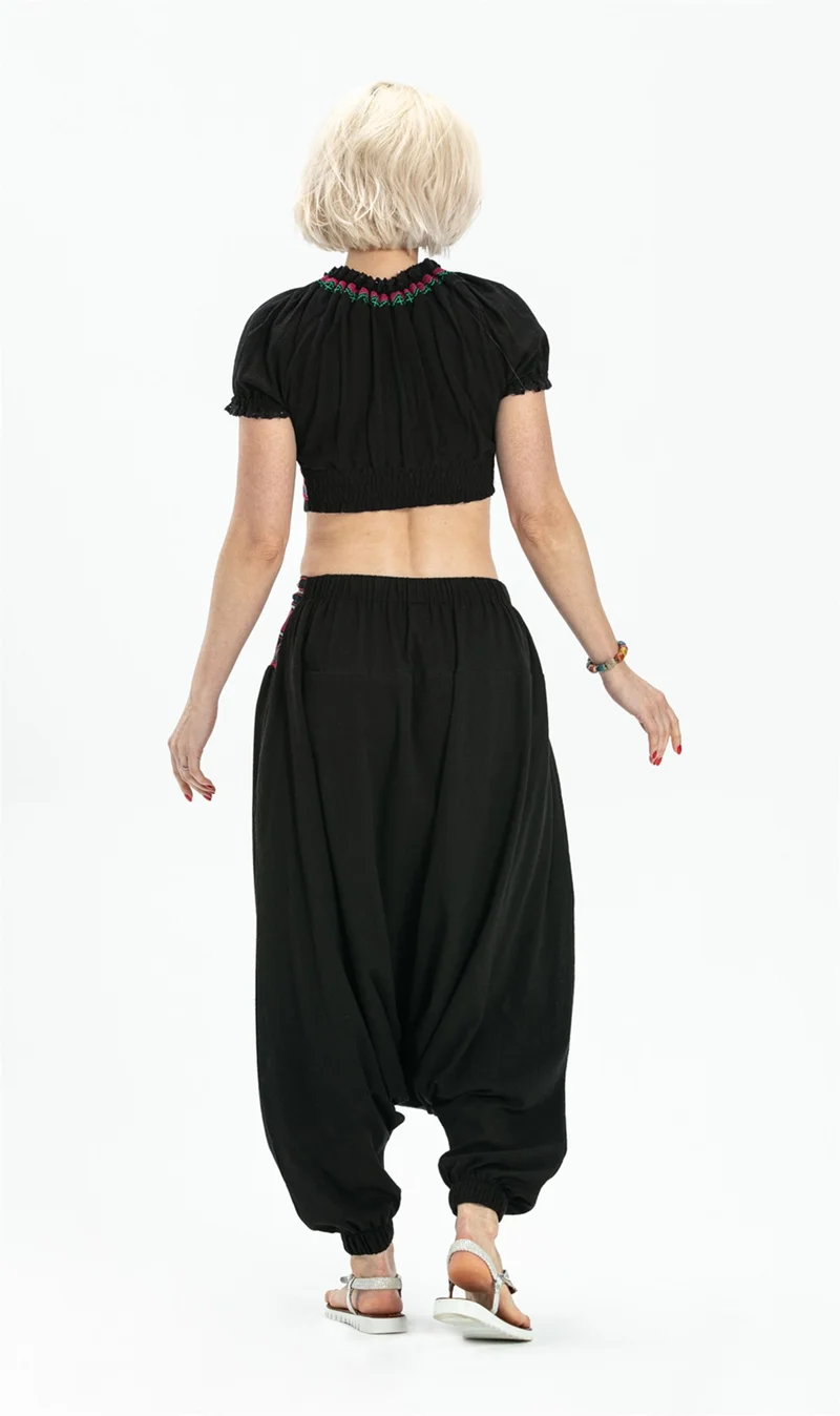 اليش شيل بيزي Short Sleeve Sile Diaper Latin Bustier Black Syh