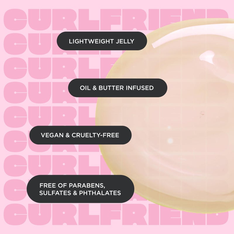 Cake Beauty Curl Jelly, The Curl Crush â€“ Moisturizes & Nourishes Curls - Lightweight for Soft Hold & Shiny Finish - Humidity Blocking For Frizz Control - For Curly Hair- 7 oz / 200g - Image 5