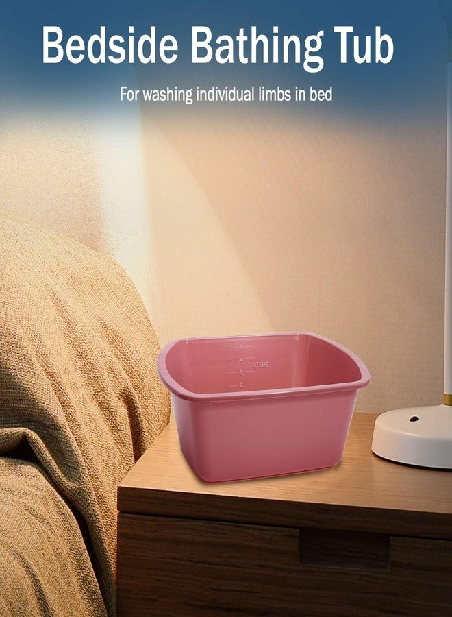 TenderGentle Plastic Wash Basin 5 Pack - 5 Liter Rectangle Plastic Tub with Rolled Rim - Good for Washing Limbs and Carrying Liquid - Good for Hospitals, Nursing Homes, and Medical Facilities - Image 3