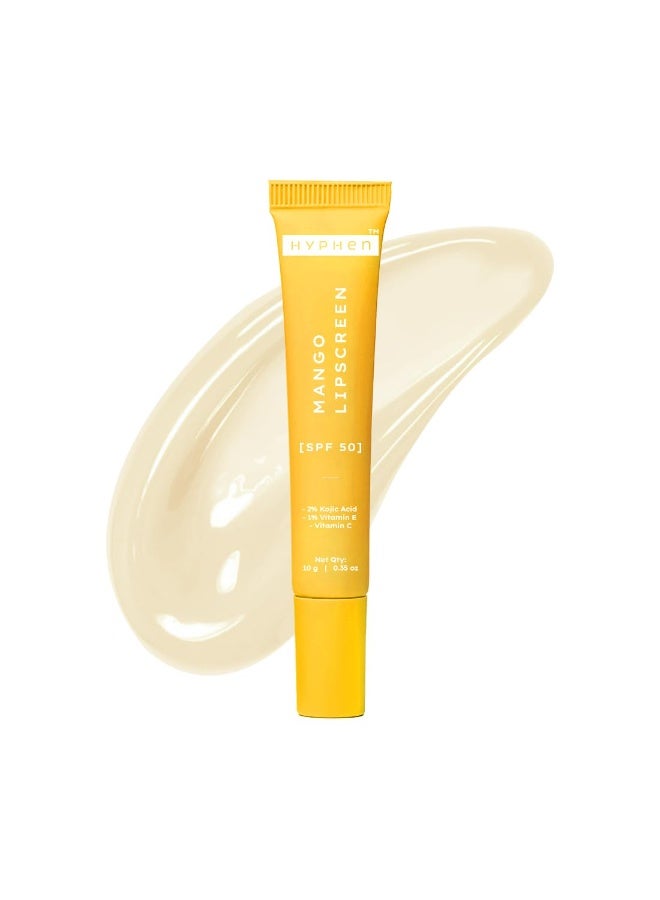 Hyphen Mango Lip Balm SPF 50 PA++++ | 2% Kojic Acid Brightening LipBalm for Dark & Pigmented Lips | 1% Vitamin E & Vitamin C | Moisturizing SPF LipBalm for Dry Lips - 10 g - Image 1