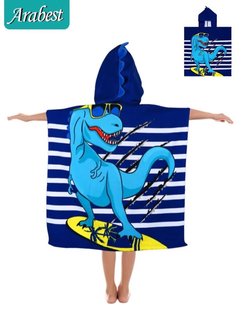 Arabest Dinosaur Bath Towel for Toddler Boys, Pool Hooded Towel for Kids, Hooded Bath Beach Towel Poncho for Bath, Pool, Beach Swim Cover for 4-10 Years Old Girls Boys  - Image 5